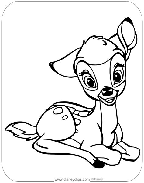 bambi pictures to colour